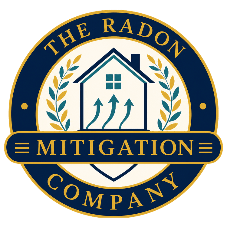 The Radon Mitigation Company seal logo